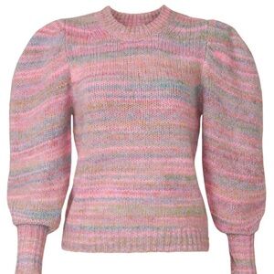 EUC LoveShackFancy Pink and Blue Knit Sweater